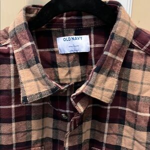 Old Navy Plaid Flannel Shirt NEW